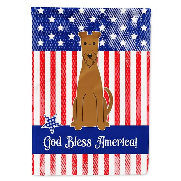 Caroline's Treasures BB3057GF Patriotic USA Irish Terrier Flag Garden Size , Small, multicolor