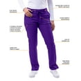 thumbnail image 3 of Adar Pro Scrubs For Women - Skinny Leg Yoga Scrub Pants - P4100P - Grape - XL, 3 of 7