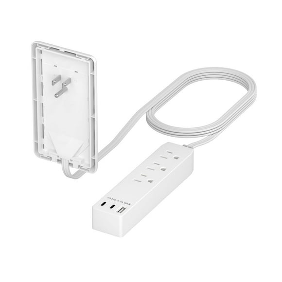 LIDER Extensor de salida con 3 receptáculos, 21W USB tipo A y 2 USB tipo C, puerto USB, enchufe ultr