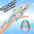 thumbnail image 4 of 12" 3D Printed Crystal Dragon with Dragon Egg - Articulated Jointed Dragon Sculpture - Large Mythical Creature Figurine, Fantasy Room Decor, Stress Relief Toys, 4 of 11