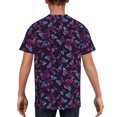 thumbnail image 5 of Wukai Purple Butterfly Youth Unisex Short Sleeve T-Shirt for Boys, Girls, Teens, and Kids-X-Large, 5 of 7
