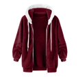thumbnail image 5 of cllios Womens Winter Fuzzy Fleece Jacket Hooded Color Block Patchwork Cardigan Coats Oversized Fluffy Sherpa Outerwear with Pockets, 5 of 5