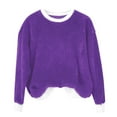 thumbnail image 4 of Chandails d'Automne et d'Hiver Grande Taille pour Femmes, Chandail à Capuchon à Col Rond en Flanelle Uni à la Mode et Décontracté pour Femmes, Chandails à Capuchon Amusants, 4 of 4