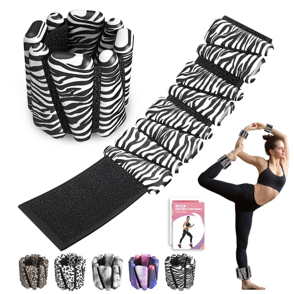 Pesas para tobillo y muñeca para mujer, juego de 2, brazaletes con peso de silicona ajustables, pulsera de peso con tiras ultraduraderas, 2 libras para yoga, pilates, barra, caminar, entrenamiento de