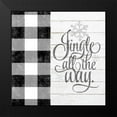 thumbnail image 2 of Jingle All The Way Black and White Plaid 20x20 Black Modern Framed Museum Art Print Titled - Sheena Pike Art And Illustration, 2 of 5
