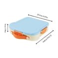 thumbnail image 3 of Microwave Safe Compartmentalized Lunchbox, Durable Plastic Bento Box with Fork Spoon Sauce Container, Portable School Work Meal Prep Kit for Adults Easy Clean Dishwasher Safe, Blue, 3 of 6