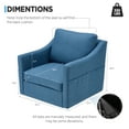thumbnail image 2 of HOMREST Swivel Accent Chair Sets of 2,Linen Fabric Armchair Modern Chairs w/Removable Cover for Reception Living Room,Blue, 2 of 10