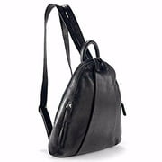 Marley Teardrop Multi Zip Backpack - Black