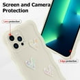 thumbnail image 4 of Compatible with iPhone 13 Pro Max 6.7" Silicone 3D Love Heart Phone Case, Colors Love Heart Wavy Frame Full Protection for iPhone 13 Pro Max Soft TPU Shockproof Phone Cover for Women Girls, 4 of 6