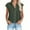 Army Green, variant on Scyoekwg Button Shirts for Women Summer Lapel Cap Sleeve Shirt Tops Solid Color Casual Comfy Trendy Clothing (Army Green,XXXL)