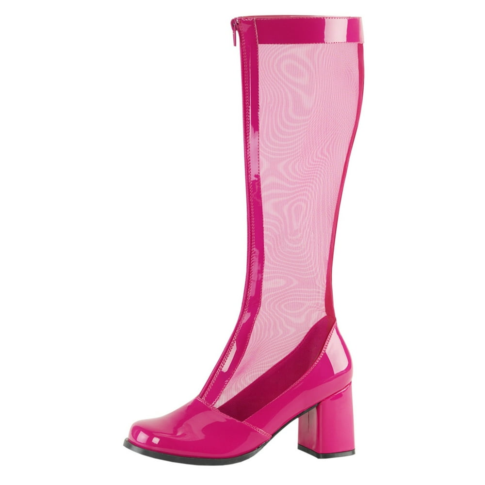 light pink knee high boots