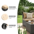 thumbnail image 2 of MRUAKA 10 Pieces Patio Conversation Set With Firepit, Outdoor Sectional PE Rattan Wicker Furniture Seat,Khaki, 2 of 8