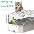 thumbnail image 5 of Small Turtle Tank with Lid, Acrylic Turtle Aquarium with Water Pump, Full View Visually Reptile Turtle Habitat, Easy to Clean and Change Water, Multi Functional Area, Medium, White, 5 of 12