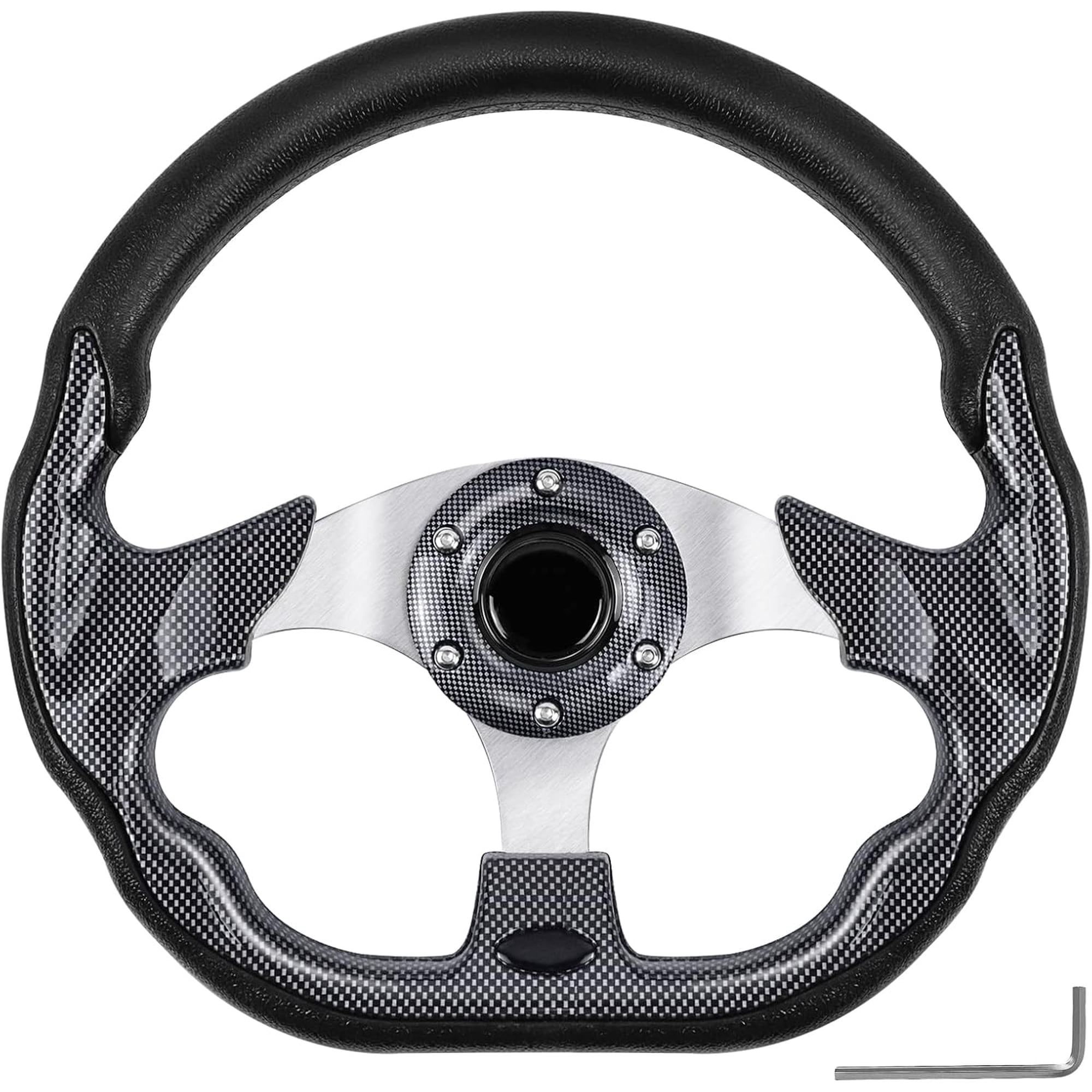 JINLONG Golf Cart Steering Wheel Skid Steering Wheel Universal for Club Car/EZGO RXV/TXT/Yamaha/Precedent/Tempo/DS