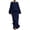 Navy, variant on Dresses for Women Maxi Dresses Flowy Two-Piece Set with Ruffle Hem for Summer