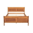 thumbnail image 4 of Full Size Platform Bed Frame, SEGMART Platform Bed Frame with Headboard, Solid Wood Bed Frame with Wood Slat Support/Footboard, Bed Frame No Box Spring Needed, 82.3"L x 57"W x 35.4"H, Oak, H2382, 4 of 9
