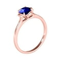 thumbnail image 3 of Mauli Jewels Rings for Women 0.45 Carat Beautiful Flower Shaped Tanzanite Ring 4-prong 10K Rose Gold, 3 of 7