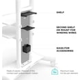 thumbnail image 2 of ONKRON Equipment Panel with Shelves for Remote Control TV Tuner Cables for Mobile TV Stand TV Cart TS1881 – APP1881 Black, 2 of 6