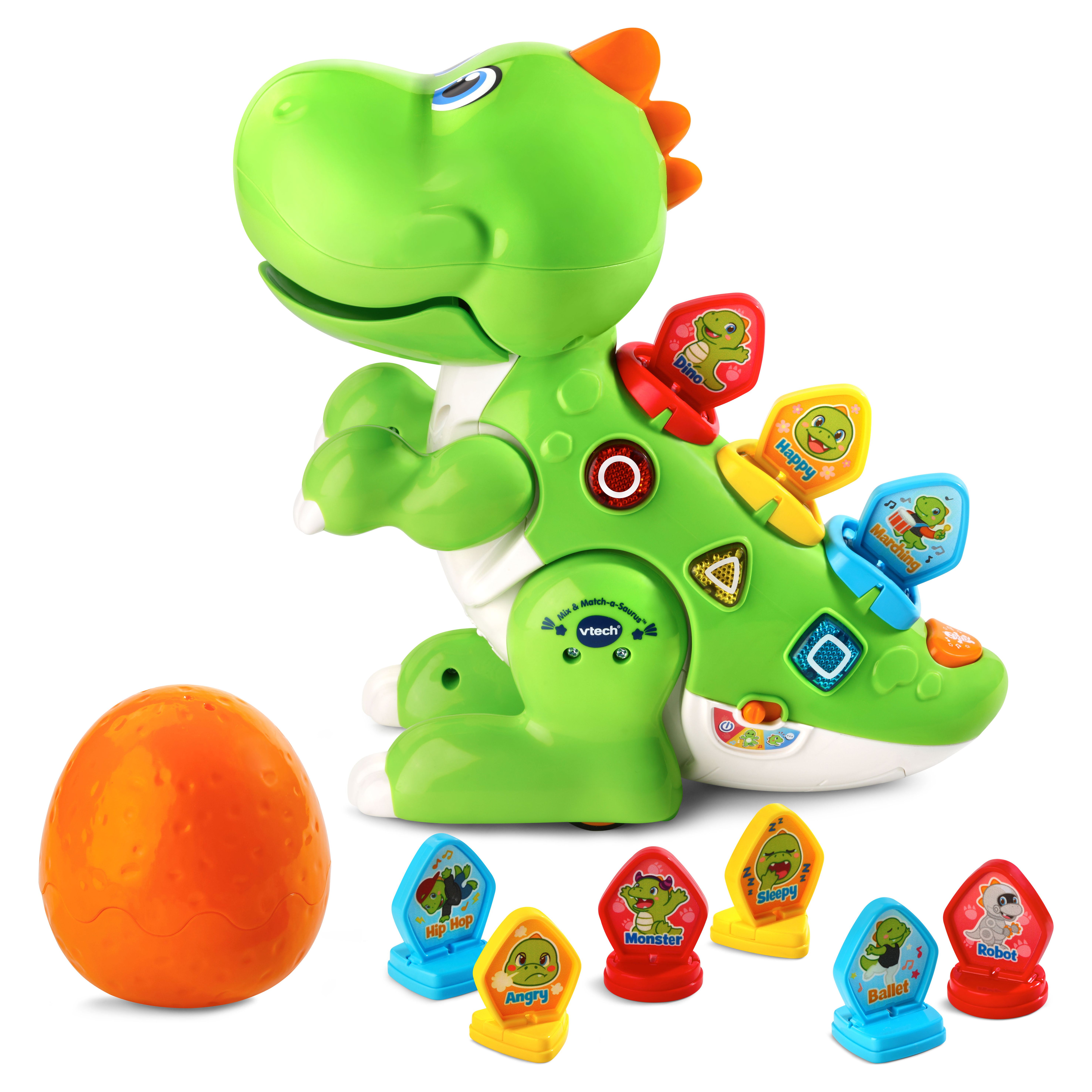VTech Mix and Match-a-Saurus, Dinosaur Learning Toy for Kids, Green - image 7 of 10