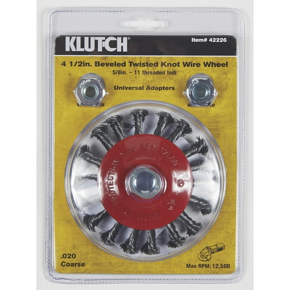 Klutch 4-1/2in. Beveled Twisted Knot Wire Wheel