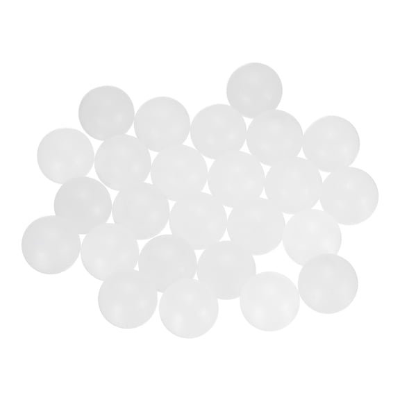25 Pack PP Plastic Bearing Balls 15mm Solid Plastic Balls G2 Precision, White