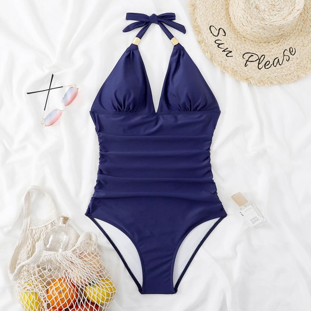 Traje de ba?o de una pieza Traje de ba?o sin espalda conservador sin espalda Talla L ShuxiuWang 8390605203800