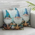 thumbnail image 3 of Square Throw Pillow Covers Gnomes Holding Starfish Conch with Mermaid Tail Pillow Cases Decorative for Home Bedroom Sofa Pillowcases Standard Size, 3 of 5