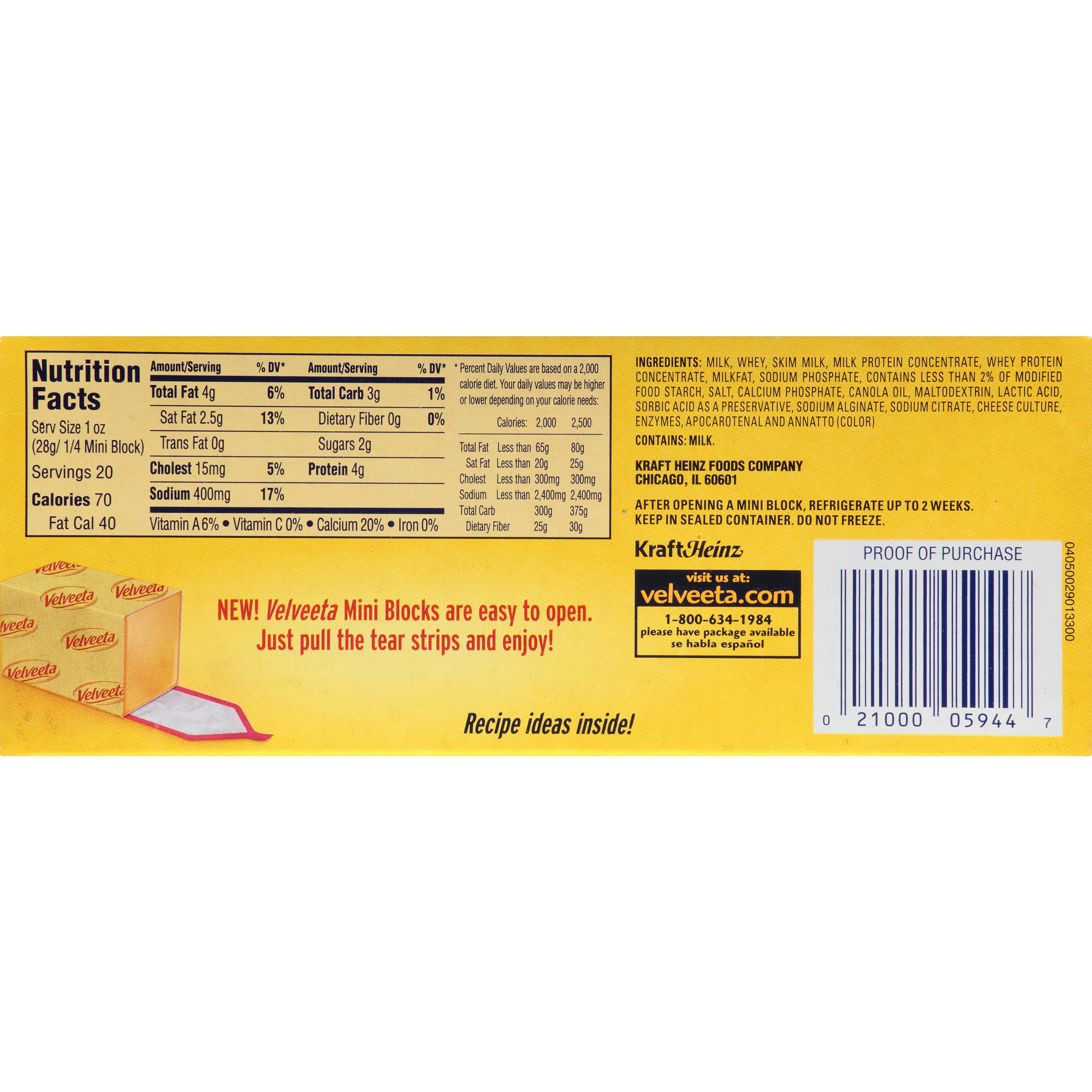 33 Velveeta Cheese Nutrition Label Labels Database 2020