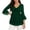 🔥 Green, variant on Sentmoon Women's Tops Blouses Womens Ruffled Glittering Gold Hot Stamping 3 4 Sleeves 3/4 Length Sleeves Elegant Dress Collar Double Layer Mesh Top Active for Summer & Hot Weather XXL