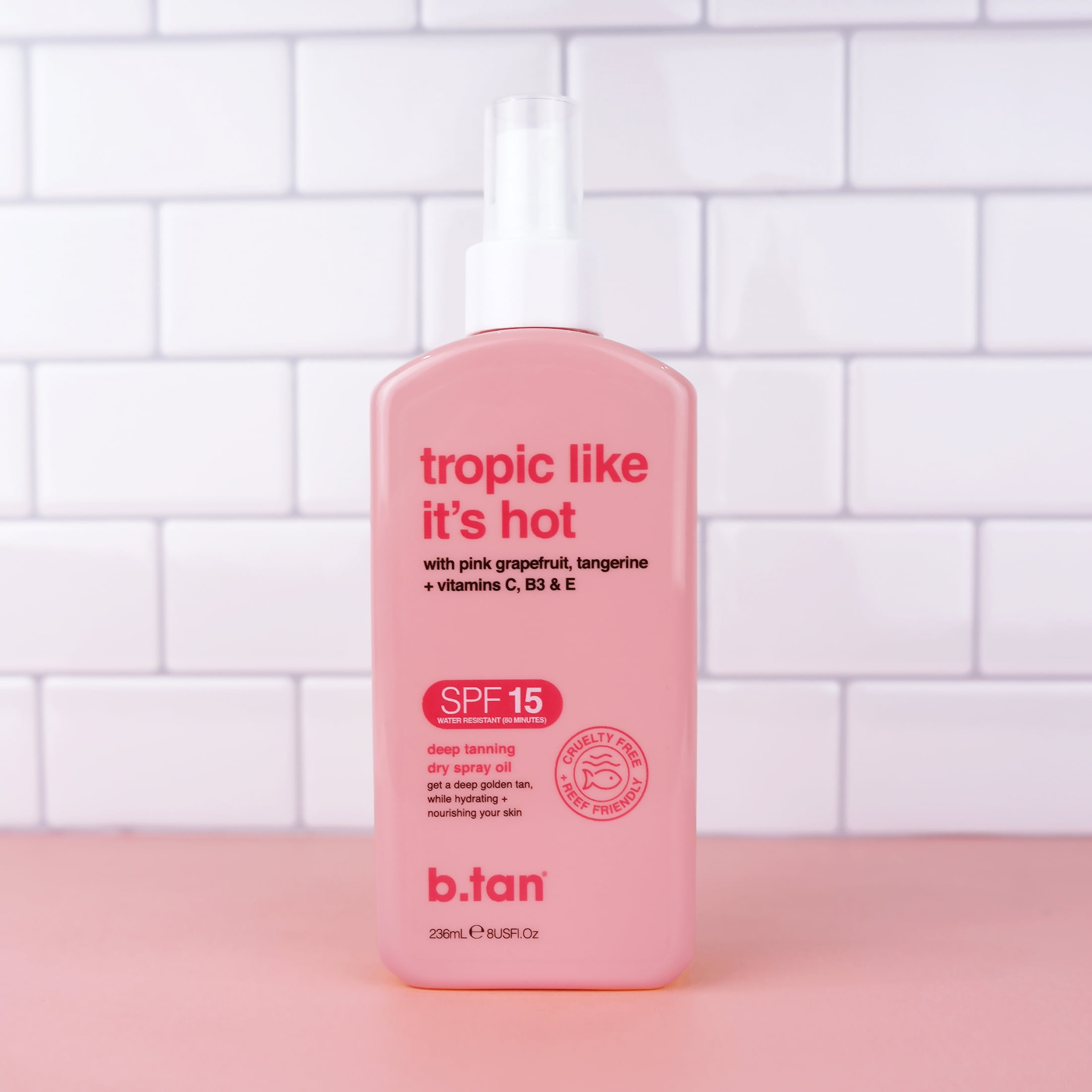 b.tan tropic like it's hot - SPF 15 tanning oil, 8 fl oz