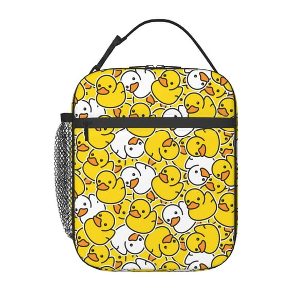 Yellow Ducks Insulated Lunch Bag For Women Men, Portable Leakproof Tote Cooler Meal Bag, Reusable Lunch Box For Work/Office/Picnic/Travel