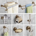 Toocust 8-Piece Gold Bathroom Accessory Set, Antique Brushed Brass ...