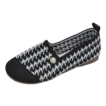 

WNVMWI Womens Shoes Boat Shoes for Women Platform Sneakers for Women Woman Sneakers Ballet Shoes Slip On Knit Casual Dress Shoes Comfort Ballet Walking Shoes Loafers Single Shoes Footwear Size 37