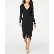 Thalia Sodi Women's Crossover Dress Black Size Large
