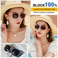 thumbnail image 4 of MARE AZZURO Bifocal Reading Sunglasses Women Trendy Square Outdoor Readers 0.0 1.0 1.5 2.0 2.5 3.0 3.5 4.0 (Transparent, 4.00), 4 of 8