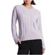thumbnail image 1 of Suéter de cuello redondo para mujer, suéter de punto con cuello redondo, color liso, manga larga, flores torcidas, cuello en V, suéter para mujer, top para mujer, 1 of 6