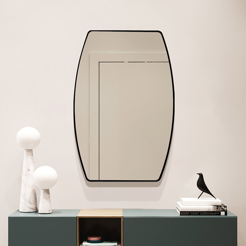 LuuLake 36×24 Inch Large Oval Wall Mirrors Metal Frame Wall Mounted