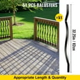 thumbnail image 3 of VEVORbrand Deck Balusters, 51 Pack Silhouette Balusters Kits 32 inch Staircase Baluster with Screws, Iron Deck Railing, 3 of 8