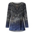 thumbnail image 4 of Pntutb, camisas informales de manga larga para mujer, jersey, túnica suelta, tops, blusa con cuello redondo y estampado navideño Pntutb Pntutb-7159, 4 of 5