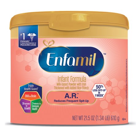 Reduced Calorie Formula - Enfamil A.R. Infant Formula - Clinically Proven to reduce Spit-Up in 1 week - Reusable Powder Tub, 21.5 oz