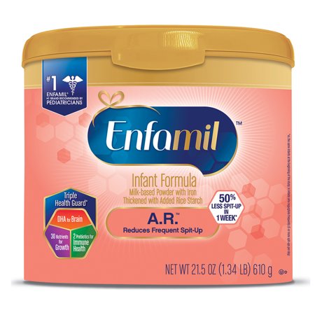 Enfamil A.R. Infant Formula - Clinically Proven to reduce Spit-Up in 1 week - Reusable Powder Tub, 21.5 (Best Baby Formula For Spit Up And Gas)