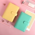 thumbnail image 2 of Notepad Cover Notebook File Ring Binder PU A6 Durable Leather Vintage Refillable Budget Envelope System Organizer, 2 of 5