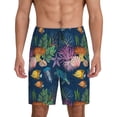 thumbnail image 1 of Fotbe Undersea Animals Pantalones Cortos de Pijama para Hombre, Ropa de Dormir, Pantalones de Pijama Cortos para Hombre-Large, 1 of 6