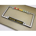 thumbnail image 5 of Vietnam Veteran 3 Service Ribbons - Domed Custom-Made Personalized Narrow (Thin) Top 4 Hole Metal Car License Plate Frame with Free caps - Chrome (Quantity: 1 Frame), 5 of 7