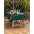 thumbnail image 4 of 54x80 Inch Outdoor Tablecloth with Umbrella Hole Zipper Rectangle Teal Brown Plank Rectangular Tablecloths Outside Waterproof Vintage Chic Shabby Wooden Grain Patio Table Cloth Cover for Picnic Party, 4 of 8