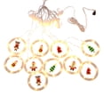 thumbnail image 1 of Luces navideñas colgantes USB de 3 metros con 10 LED - Decoración brillante para ventanas, puertas y fiestas (estilos de colgantes variados, color blanco cálido), 1 of 7