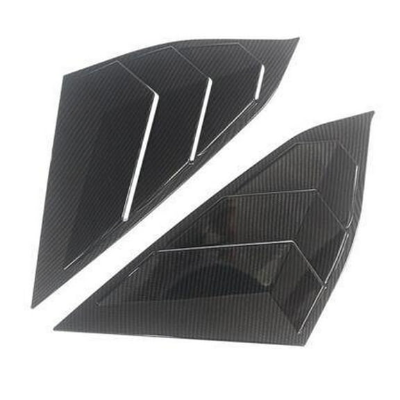 NINTE Rear Window Quarter Louver for 2018 2019 Honda Accord 10th Carbon Fiber Surface A Pair