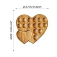 thumbnail image 2 of Plateau à Oeufs en Bois avec Poignée, Plateau pour Fromage, Pizzas et Fête, Planche de Service 2 en 1 Réutilisable, Fabrication Sans Odeur et Sans Bavures pour la Cuisine et l'Extérieur, 2 of 4