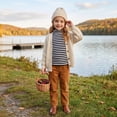 thumbnail image 3 of Abcomgle Kids Long Sleeve Shirt Girls 7-8 Warm Striped Colorblock Turtleneck Tshirts for Girls Winter Basic Top for Girls Cute Girls Blouses, 3 of 6