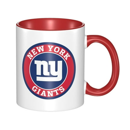 

New_York_Giants 11 Oz Originality Coffee Mugs Large Water Mugs With Handle Porcelain Coffee Cup Thank You Gifts For Mom Dad And Friends Red